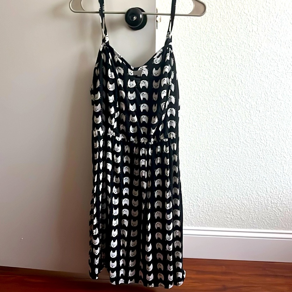 Cat print dress